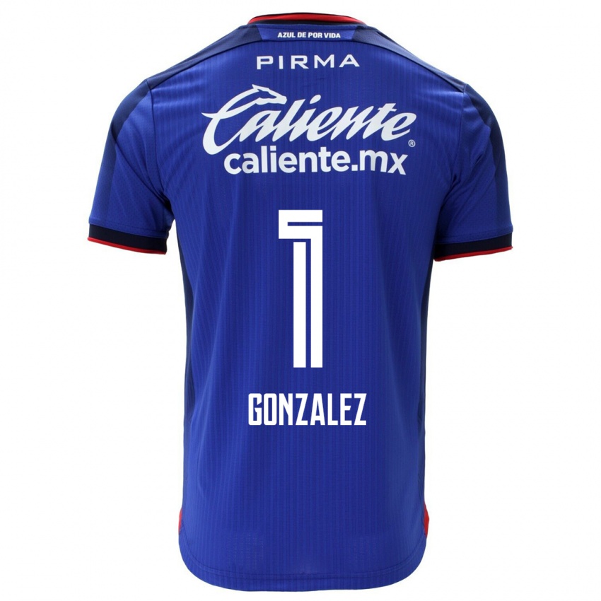 Gyermek Itzayana Gonzalez #1 Kék Hazai Jersey 2023/24 Mez Póló Ing