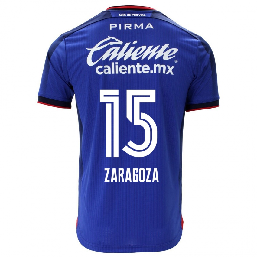 Gyermek Nancy Zaragoza #15 Kék Hazai Jersey 2023/24 Mez Póló Ing