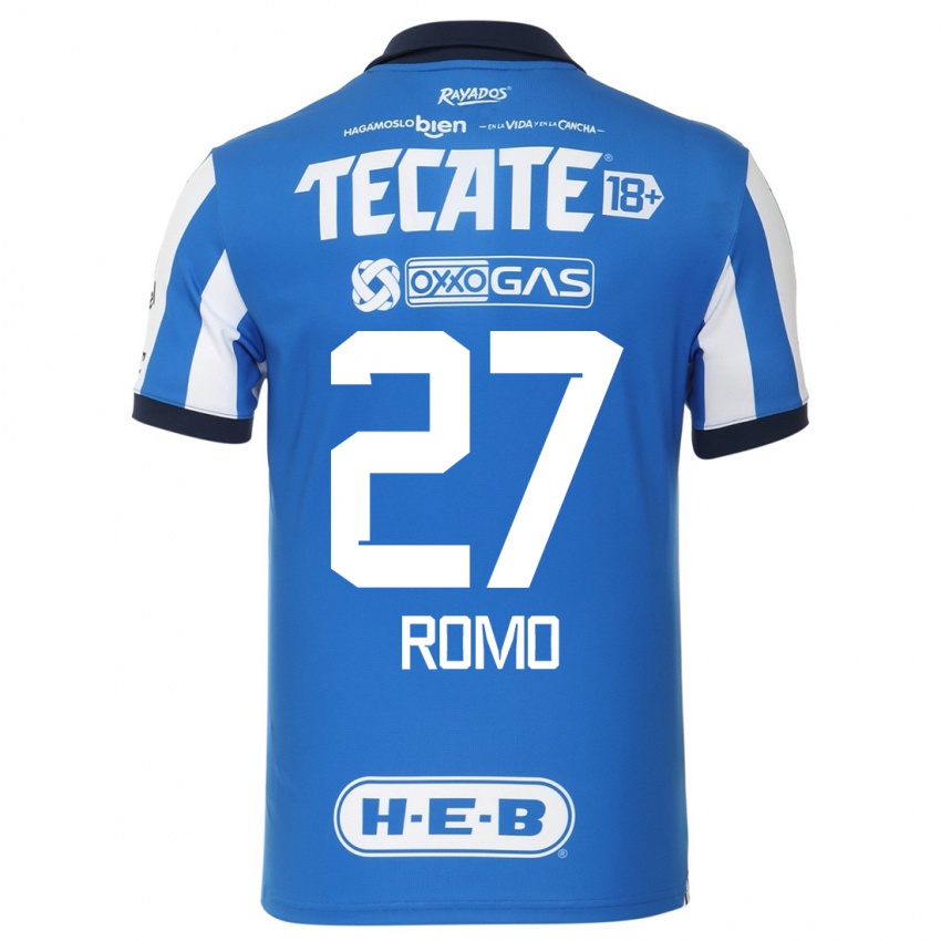 Gyermek Luis Romo #27 Kék Fehér Hazai Jersey 2023/24 Mez Póló Ing