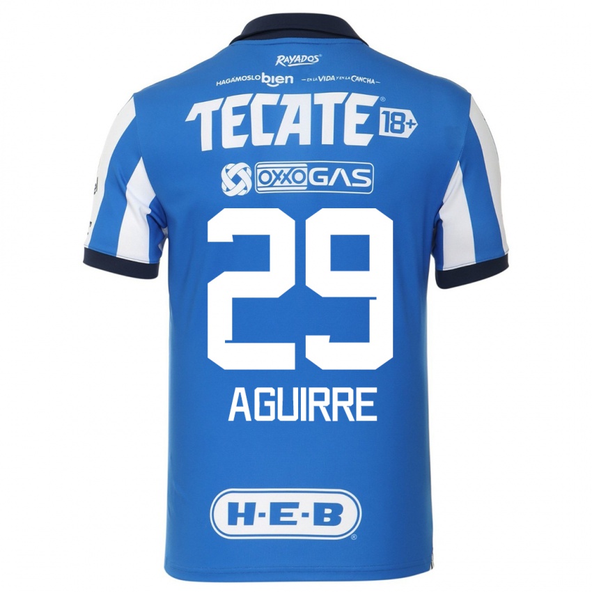 Gyermek Rodrigo Aguirre #29 Kék Fehér Hazai Jersey 2023/24 Mez Póló Ing