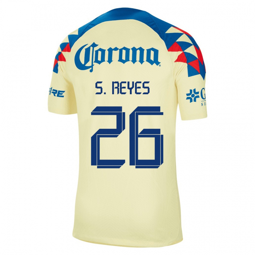 Gyermek Salvador Reyes #26 Sárga Hazai Jersey 2023/24 Mez Póló Ing