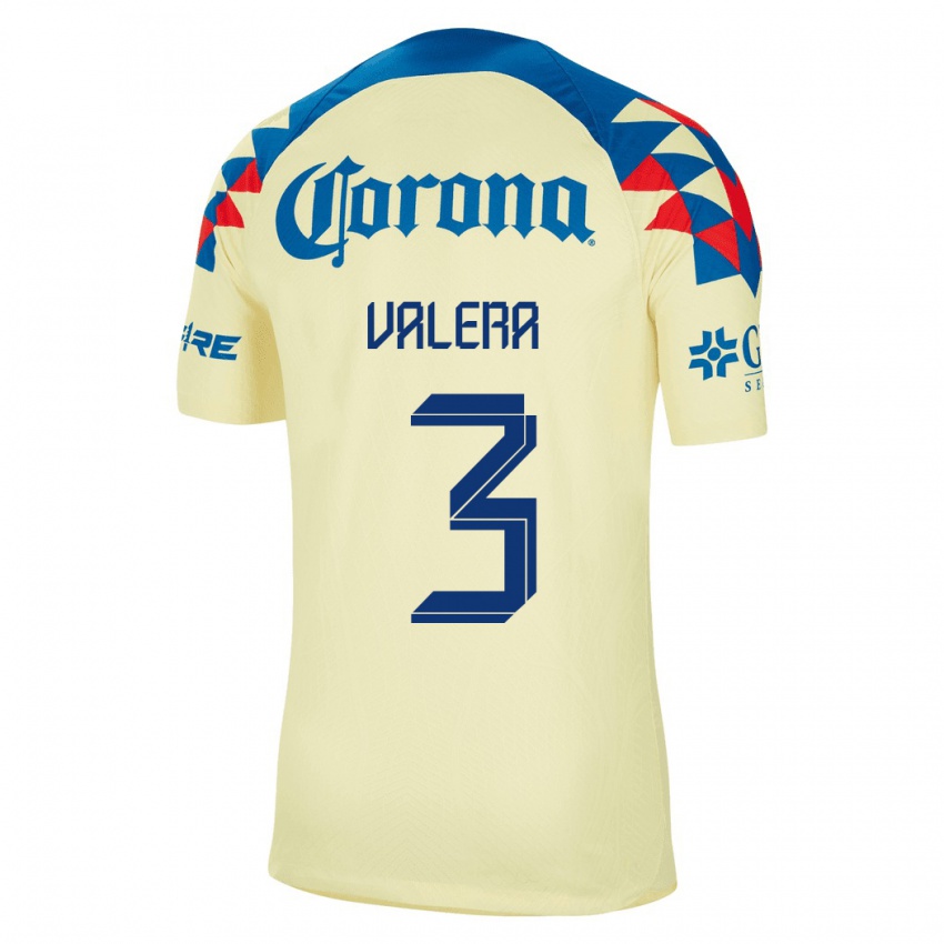 Gyermek Selene Valera #3 Sárga Hazai Jersey 2023/24 Mez Póló Ing