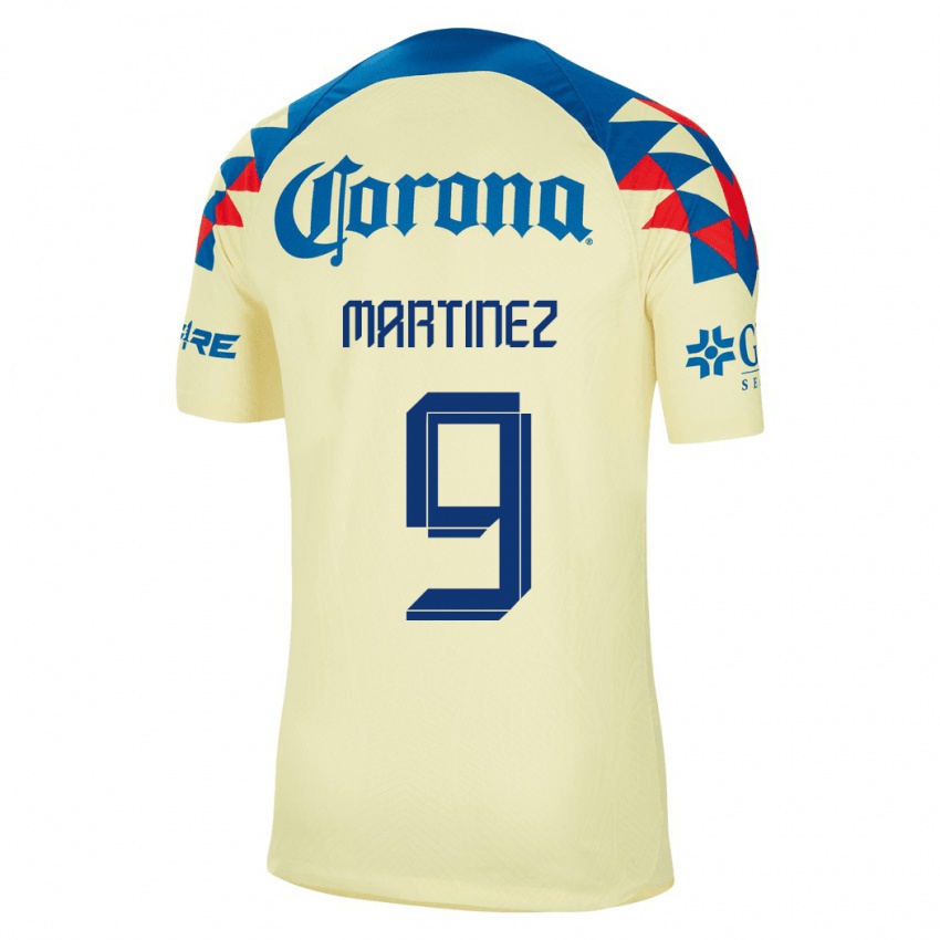 Gyermek Katty Martinez #9 Sárga Hazai Jersey 2023/24 Mez Póló Ing