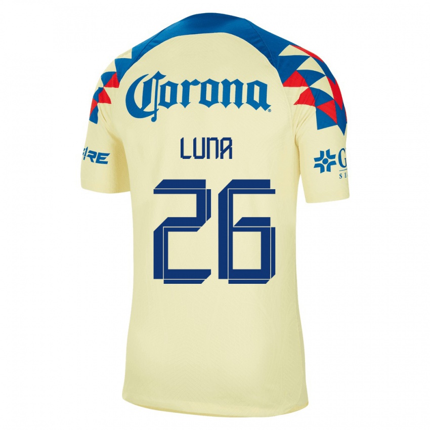 Gyermek Karen Luna #26 Sárga Hazai Jersey 2023/24 Mez Póló Ing