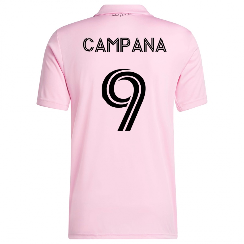 Gyermek Leonardo Campana #9 Rózsaszín Hazai Jersey 2023/24 Mez Póló Ing