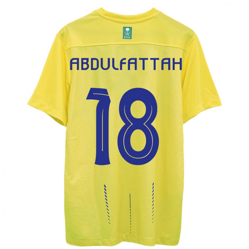 Gyermek Abdulfattah Adam #18 Sárga Hazai Jersey 2023/24 Mez Póló Ing