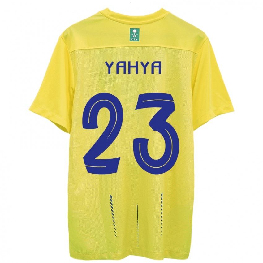 Gyermek Ayman Yahya #23 Sárga Hazai Jersey 2023/24 Mez Póló Ing