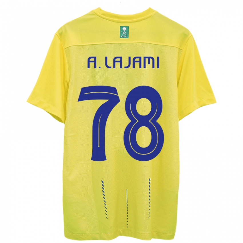 Gyermek Ali Lajami #78 Sárga Hazai Jersey 2023/24 Mez Póló Ing