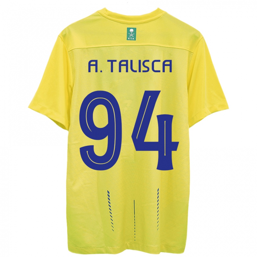 Gyermek Talisca #94 Sárga Hazai Jersey 2023/24 Mez Póló Ing