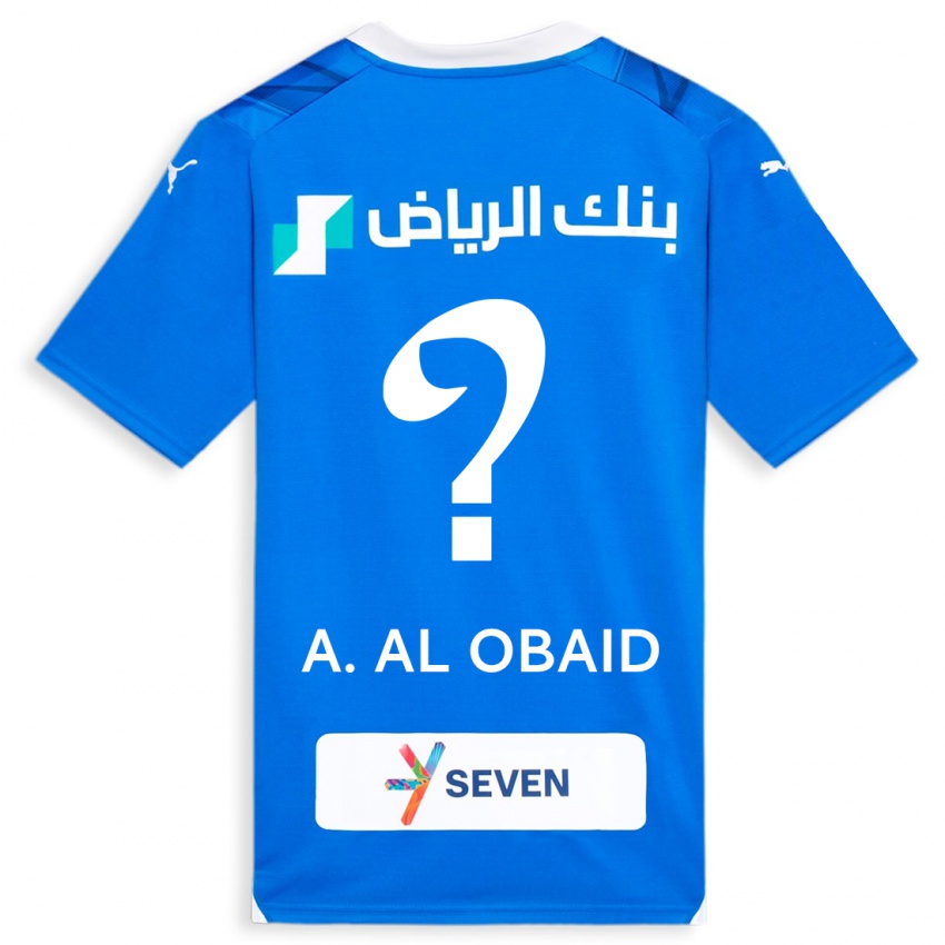 Gyermek Abdulrahman Al-Obaid #0 Kék Hazai Jersey 2023/24 Mez Póló Ing