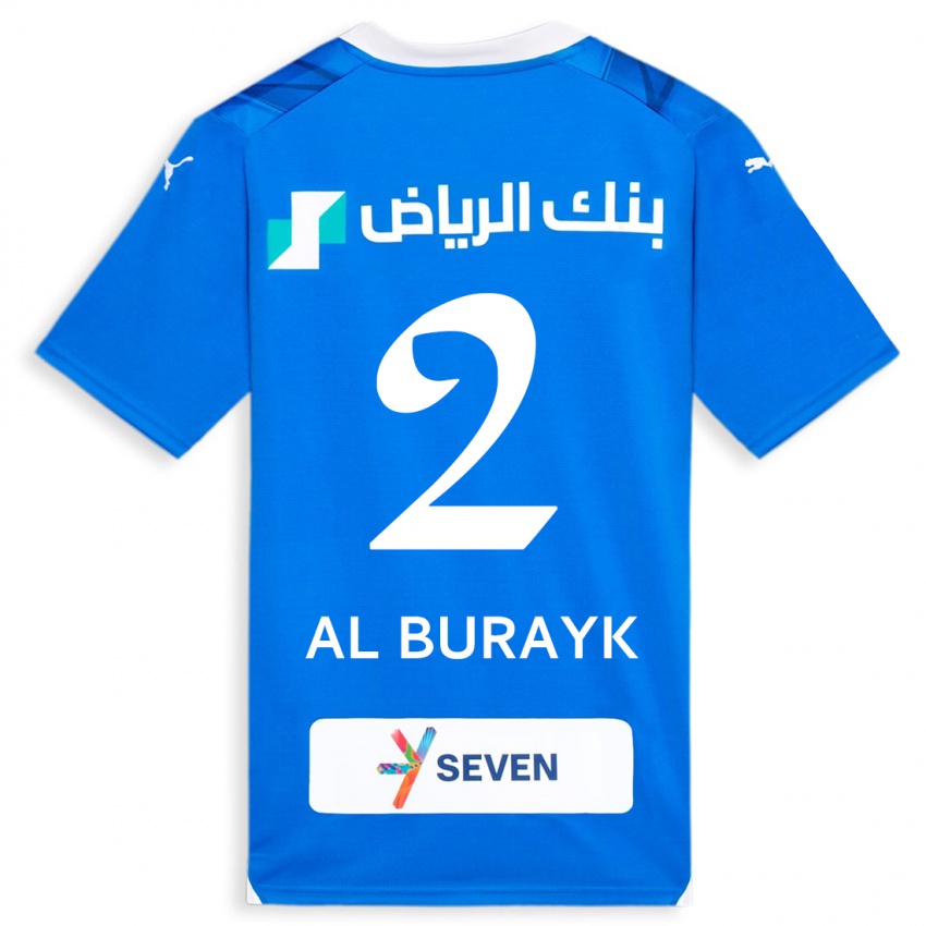 Gyermek Mohammed Al-Burayk #2 Kék Hazai Jersey 2023/24 Mez Póló Ing