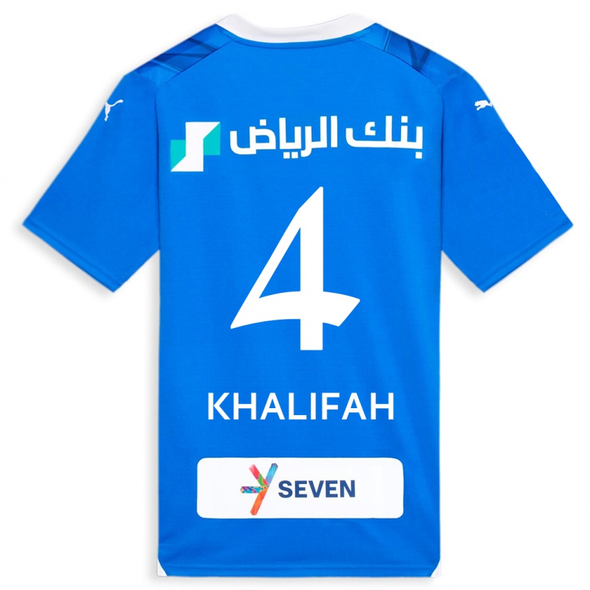 Gyermek Khalifah Al-Dawsari #4 Kék Hazai Jersey 2023/24 Mez Póló Ing