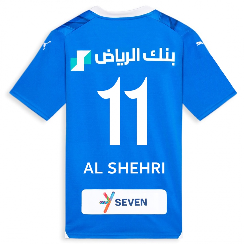Gyermek Saleh Al-Shehri #11 Kék Hazai Jersey 2023/24 Mez Póló Ing