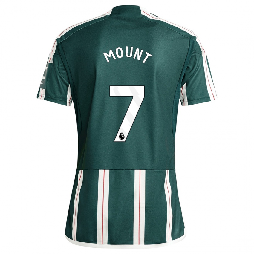 Gyermek Mason Mount #7 Sötétzöld Idegenbeli Jersey 2023/24 Mez Póló Ing