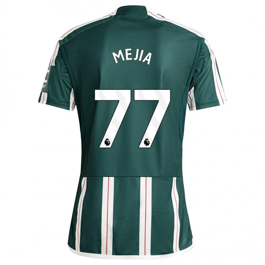 Gyermek Mateo Mejia #77 Sötétzöld Idegenbeli Jersey 2023/24 Mez Póló Ing