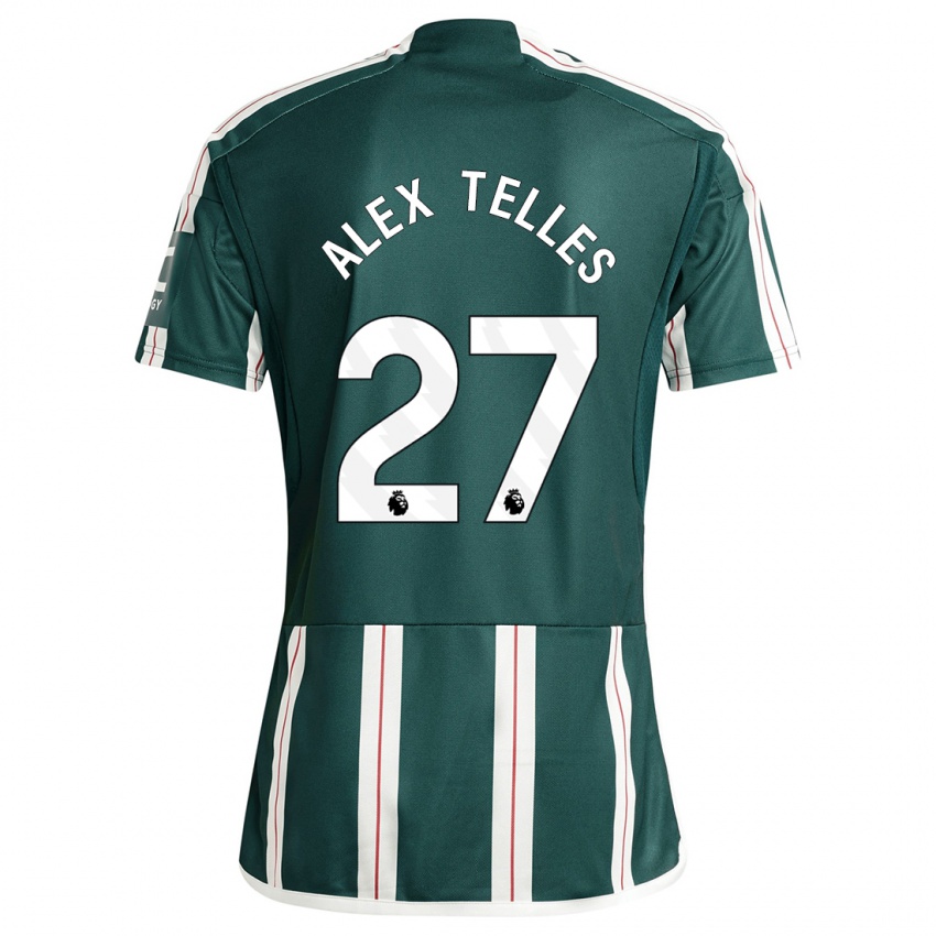 Gyermek Alex Nicolao Telles #27 Sötétzöld Idegenbeli Jersey 2023/24 Mez Póló Ing