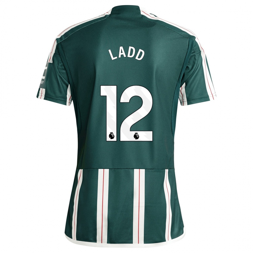 Gyermek Hayley Ladd #12 Sötétzöld Idegenbeli Jersey 2023/24 Mez Póló Ing