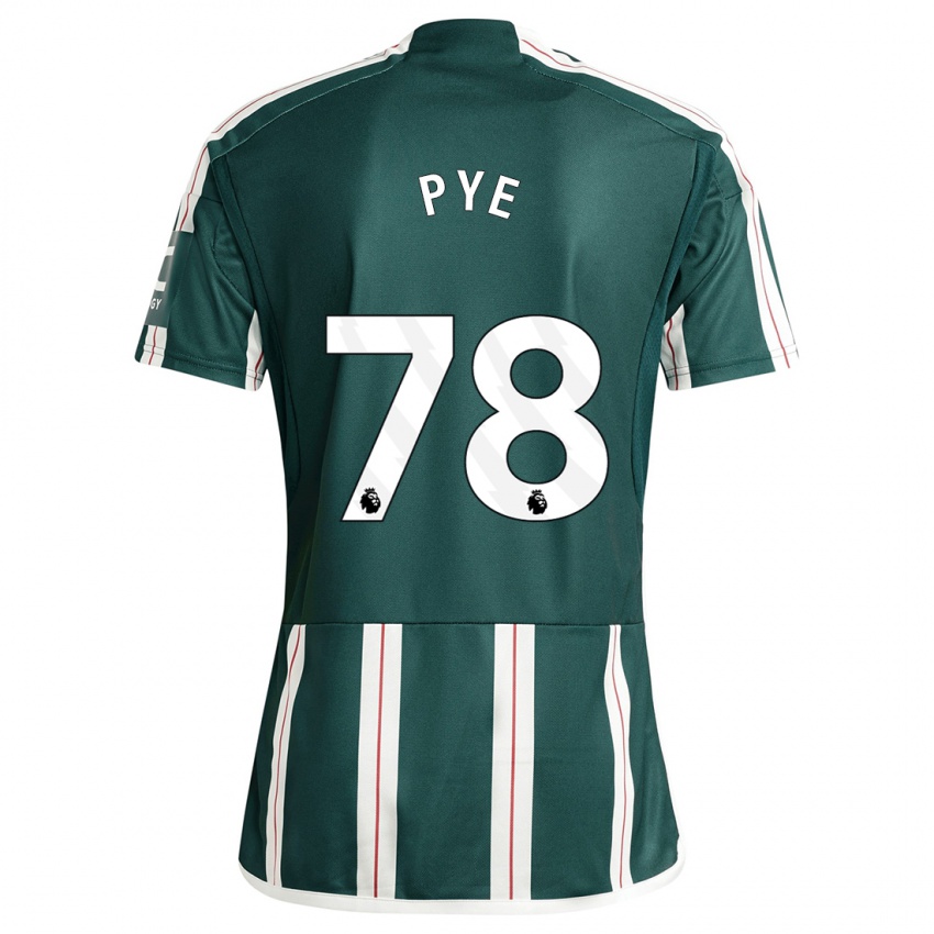 Gyermek Logan Pye #78 Sötétzöld Idegenbeli Jersey 2023/24 Mez Póló Ing