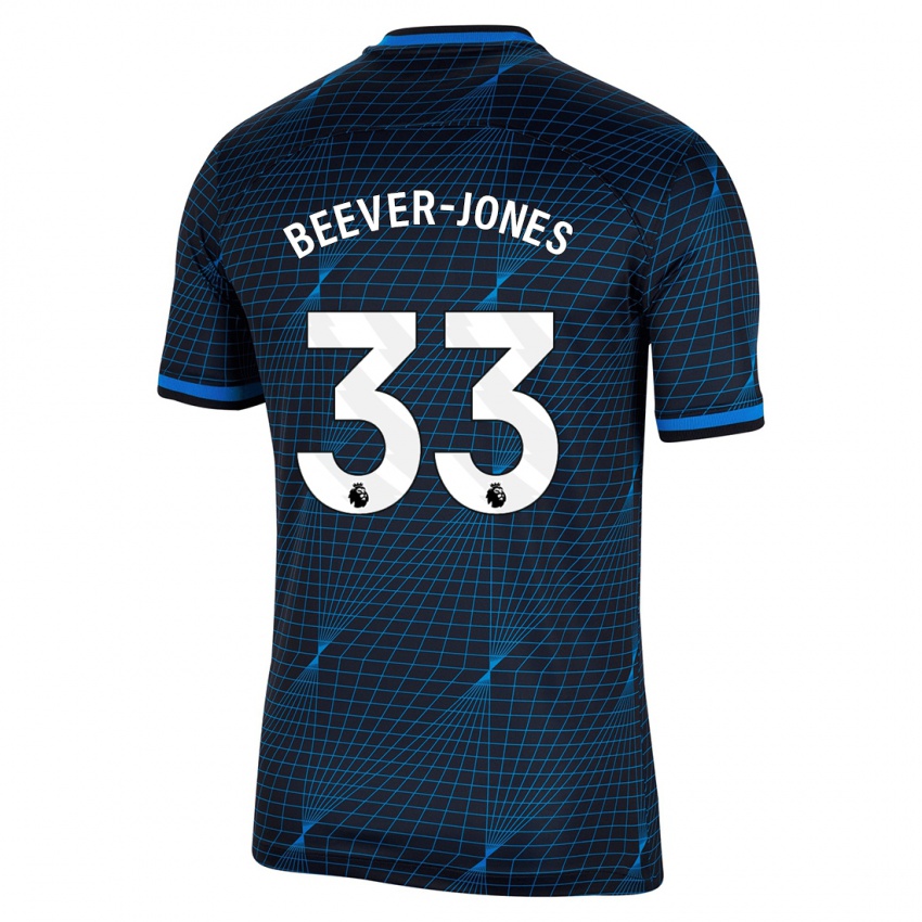 Gyermek Aggie Beever-Jones #33 Sötétkék Idegenbeli Jersey 2023/24 Mez Póló Ing