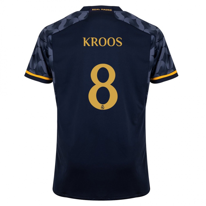 Gyermek Toni Kroos #8 Sötétkék Idegenbeli Jersey 2023/24 Mez Póló Ing