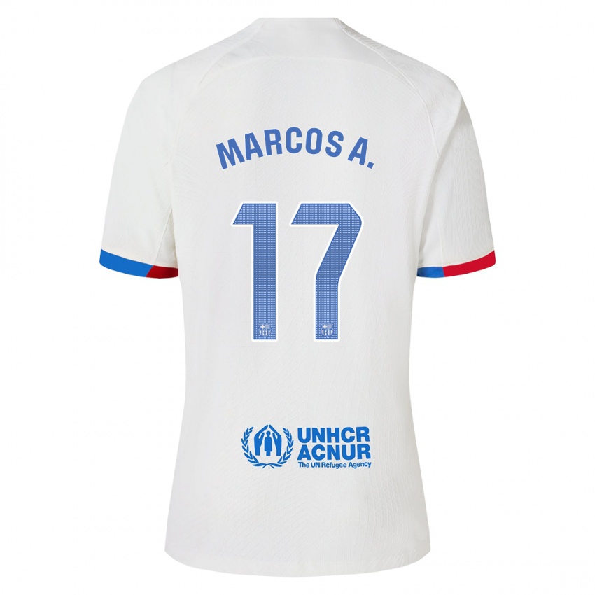 Gyermek Marcos Alonso #17 Fehér Idegenbeli Jersey 2023/24 Mez Póló Ing