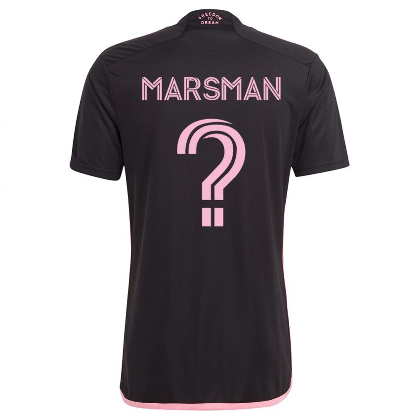 Gyermek Nick Marsman #0 Fekete Idegenbeli Jersey 2023/24 Mez Póló Ing