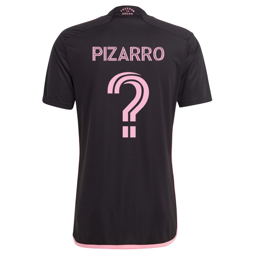 Gyermek Rodolfo Pizarro #0 Fekete Idegenbeli Jersey 2023/24 Mez Póló Ing