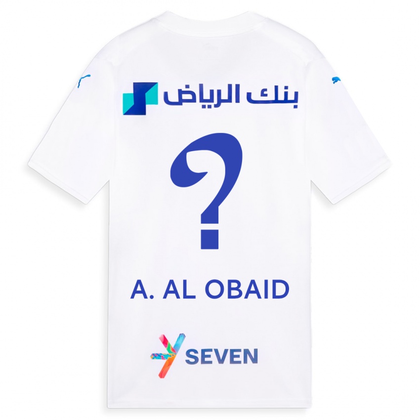 Gyermek Abdulrahman Al-Obaid #0 Fehér Idegenbeli Jersey 2023/24 Mez Póló Ing