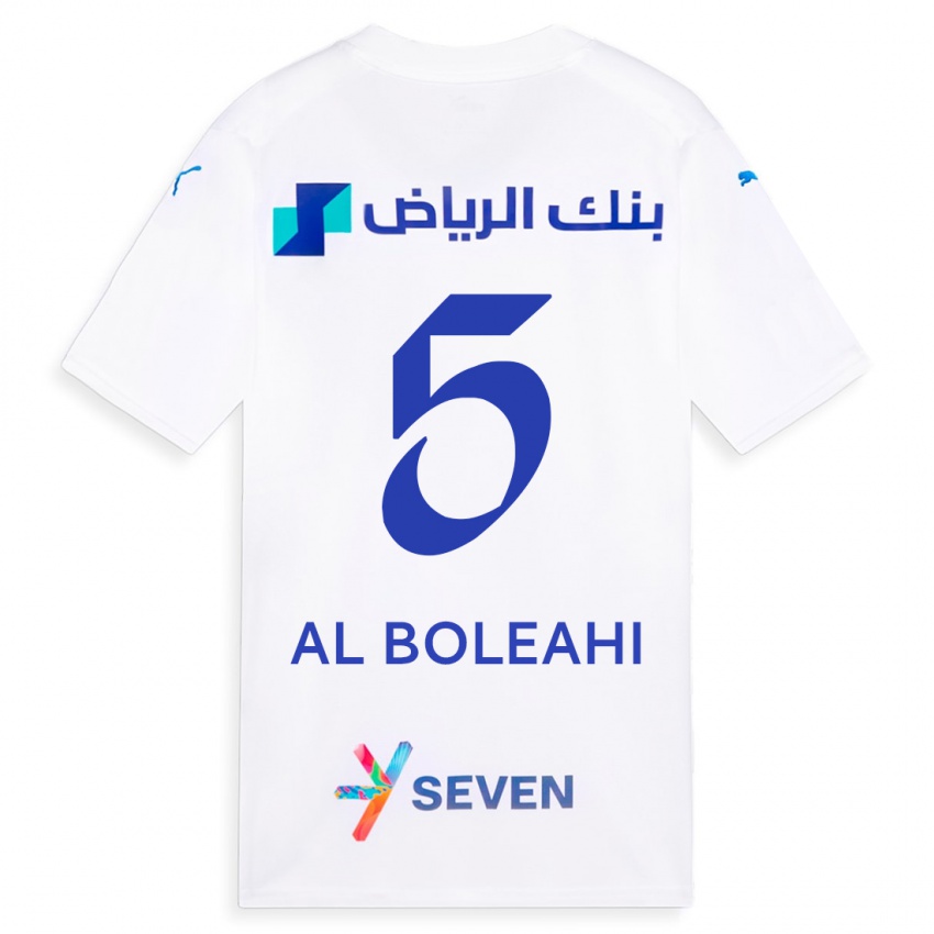 Gyermek Ali Al-Boleahi #5 Fehér Idegenbeli Jersey 2023/24 Mez Póló Ing