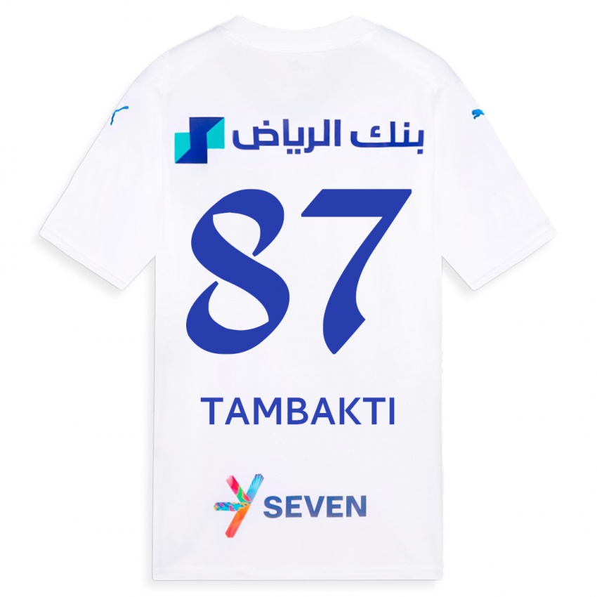 Gyermek Hassan Tambakti #87 Fehér Idegenbeli Jersey 2023/24 Mez Póló Ing