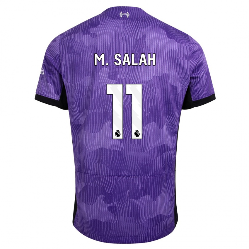 Gyermek Mohamed Salah #11 Lila Harmadik Számú Jersey 2023/24 Mez Póló Ing