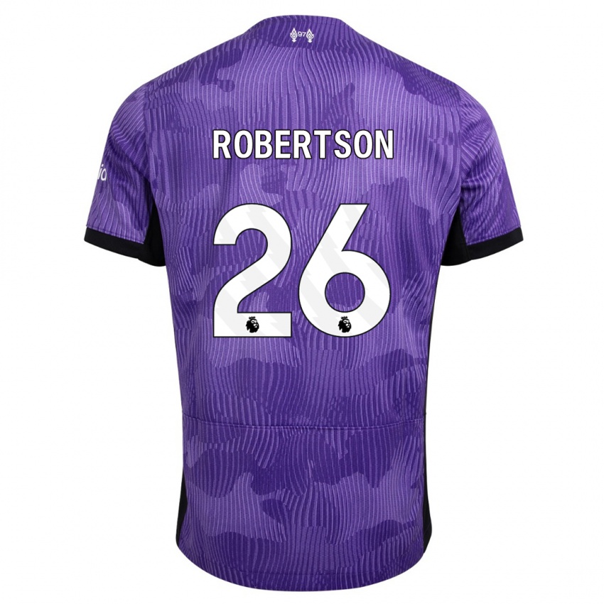 Gyermek Andrew Robertson #26 Lila Harmadik Számú Jersey 2023/24 Mez Póló Ing