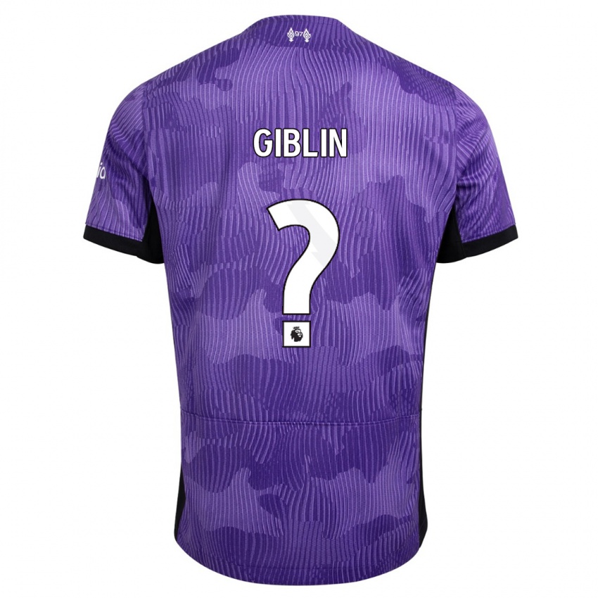 Gyermek Nathan Giblin #0 Lila Harmadik Számú Jersey 2023/24 Mez Póló Ing