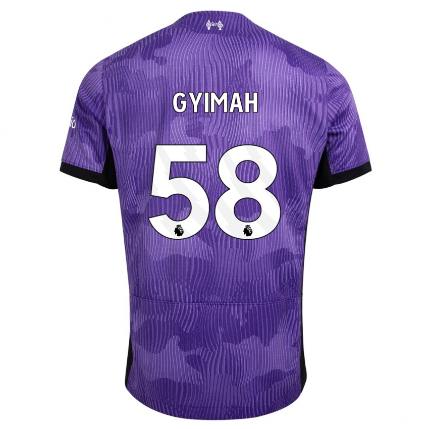 Gyermek Francis Gyimah #58 Lila Harmadik Számú Jersey 2023/24 Mez Póló Ing