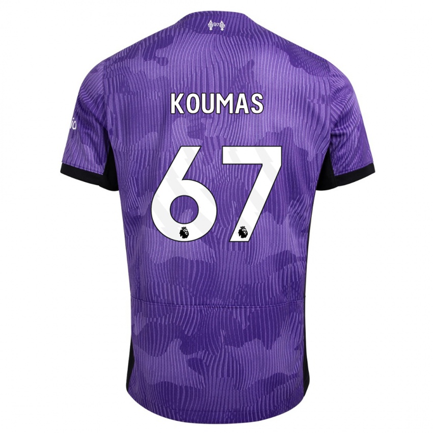 Gyermek Lewis Koumas #67 Lila Harmadik Számú Jersey 2023/24 Mez Póló Ing