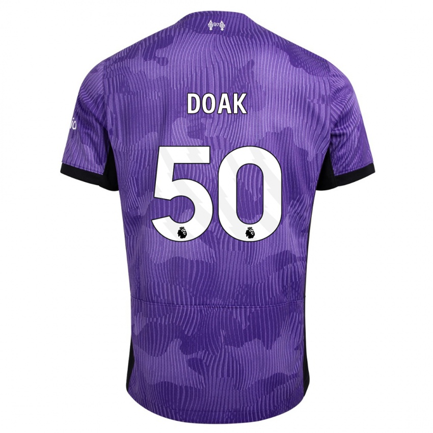 Gyermek Ben Doak #50 Lila Harmadik Számú Jersey 2023/24 Mez Póló Ing