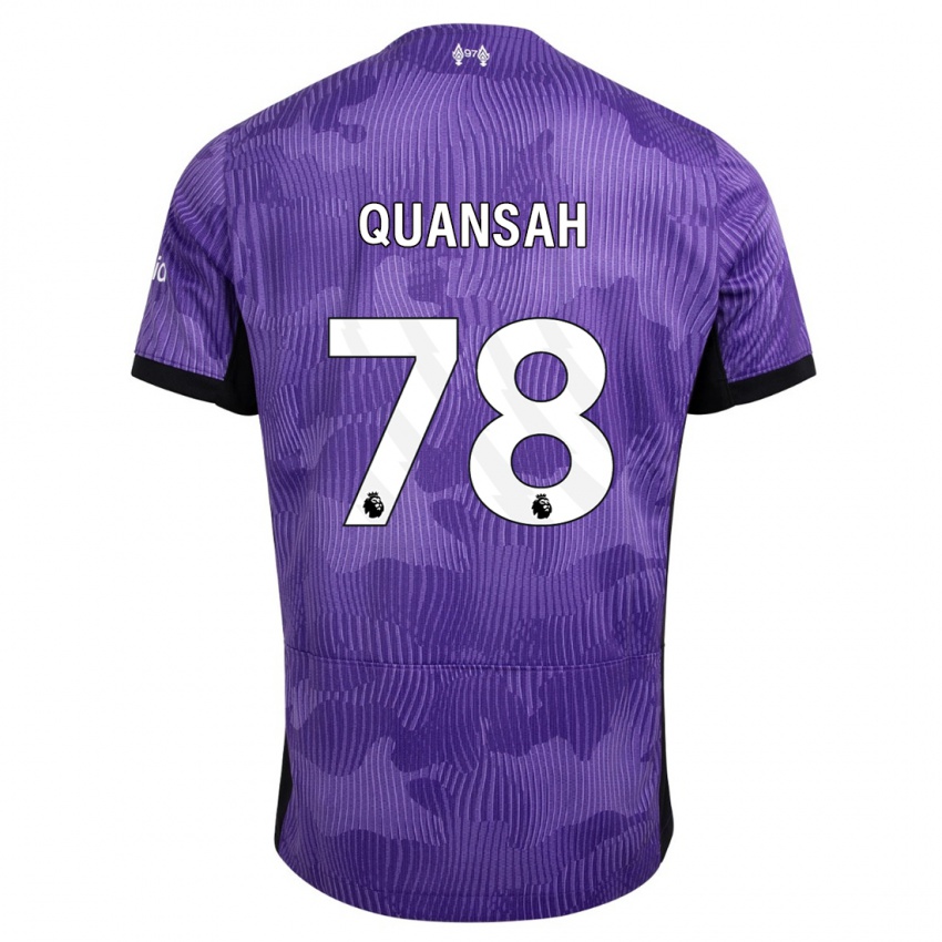 Gyermek Jarell Quansah #78 Lila Harmadik Számú Jersey 2023/24 Mez Póló Ing