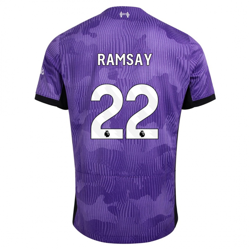 Gyermek Calvin Ramsay #22 Lila Harmadik Számú Jersey 2023/24 Mez Póló Ing