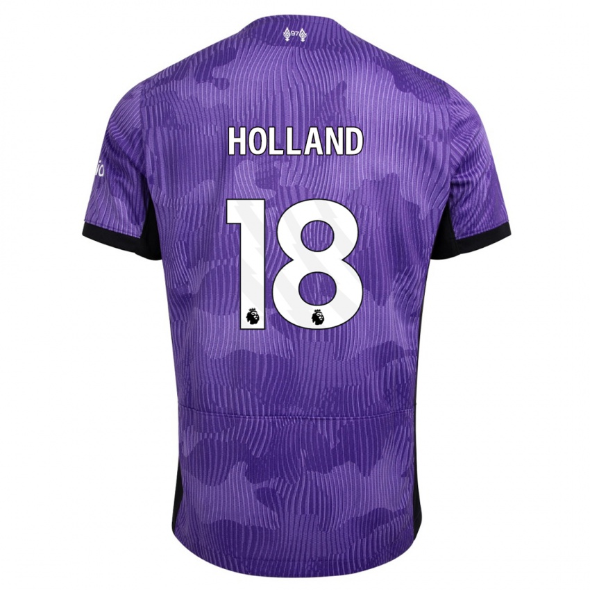 Gyermek Ceri Holland #18 Lila Harmadik Számú Jersey 2023/24 Mez Póló Ing