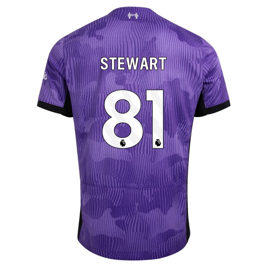 Gyermek Layton Stewart #81 Lila Harmadik Számú Jersey 2023/24 Mez Póló Ing