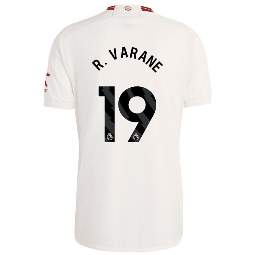 Gyermek Raphael Varane #19 Fehér Harmadik Számú Jersey 2023/24 Mez Póló Ing