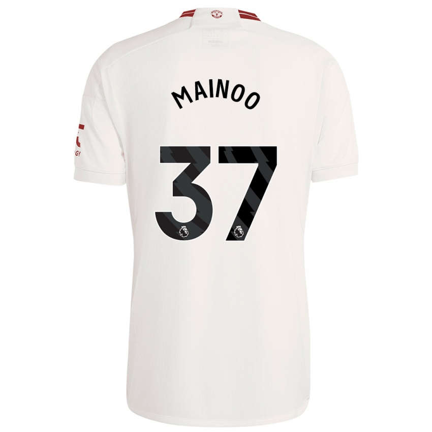 Gyermek Kobbie Mainoo #37 Fehér Harmadik Számú Jersey 2023/24 Mez Póló Ing