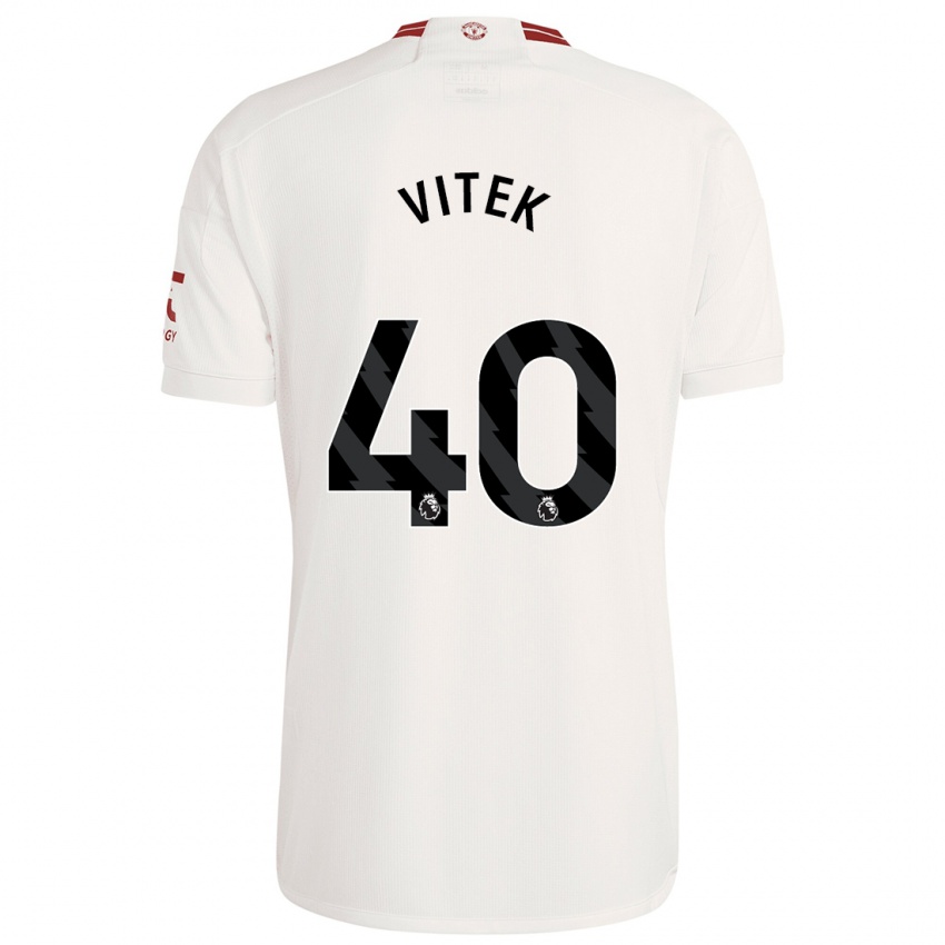 Gyermek Radek Vitek #40 Fehér Harmadik Számú Jersey 2023/24 Mez Póló Ing