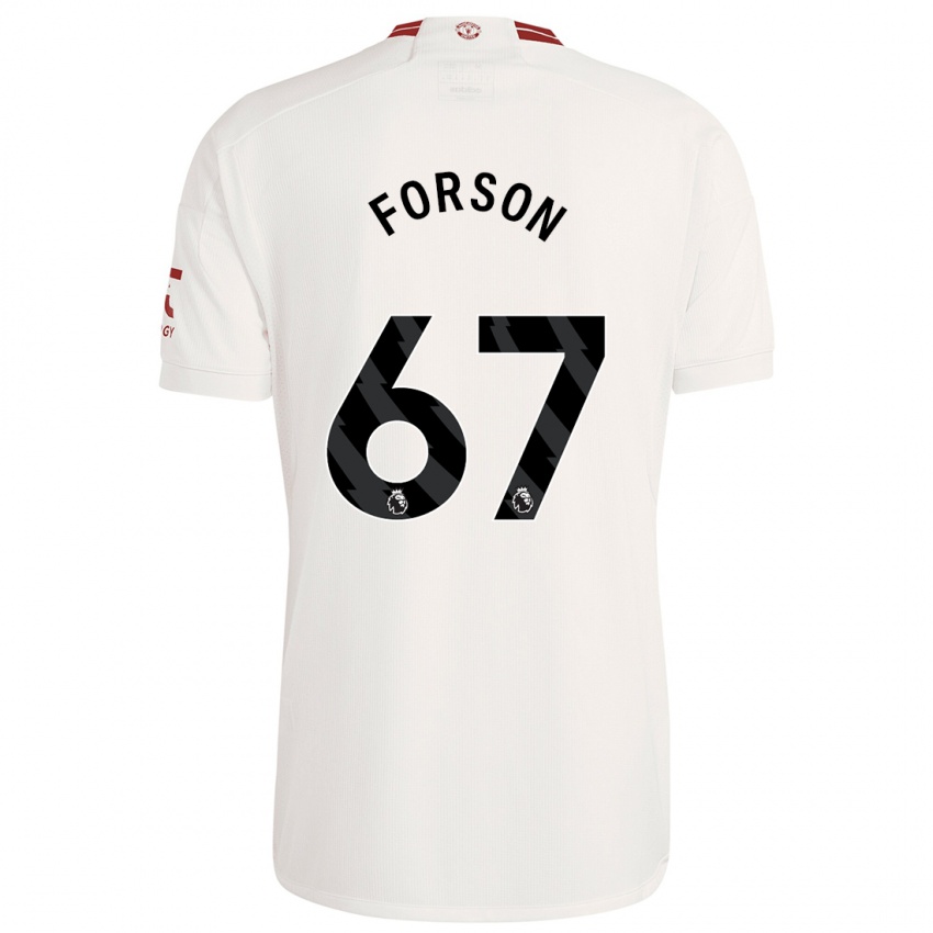 Gyermek Omari Forson #67 Fehér Harmadik Számú Jersey 2023/24 Mez Póló Ing