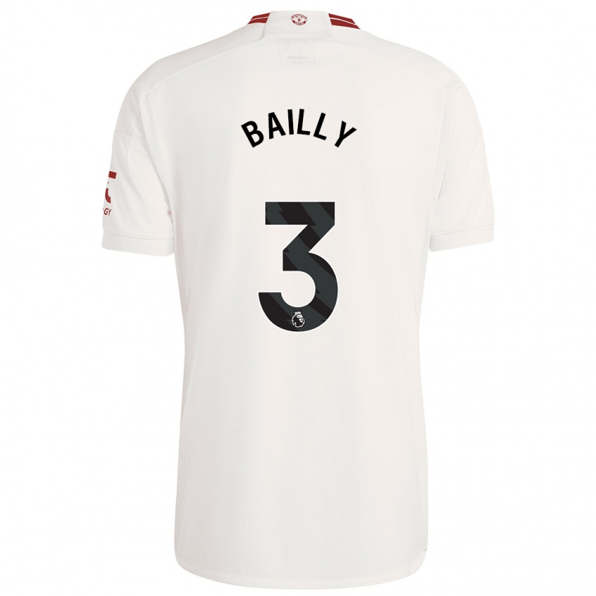 Gyermek Eric Bailly #3 Fehér Harmadik Számú Jersey 2023/24 Mez Póló Ing