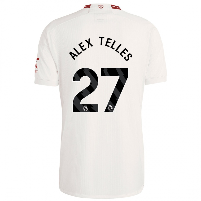 Gyermek Alex Nicolao Telles #27 Fehér Harmadik Számú Jersey 2023/24 Mez Póló Ing