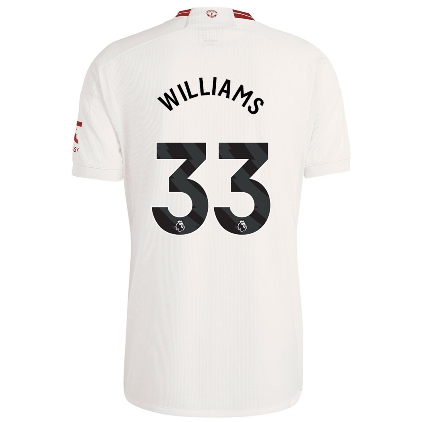 Gyermek Brandon Williams #33 Fehér Harmadik Számú Jersey 2023/24 Mez Póló Ing