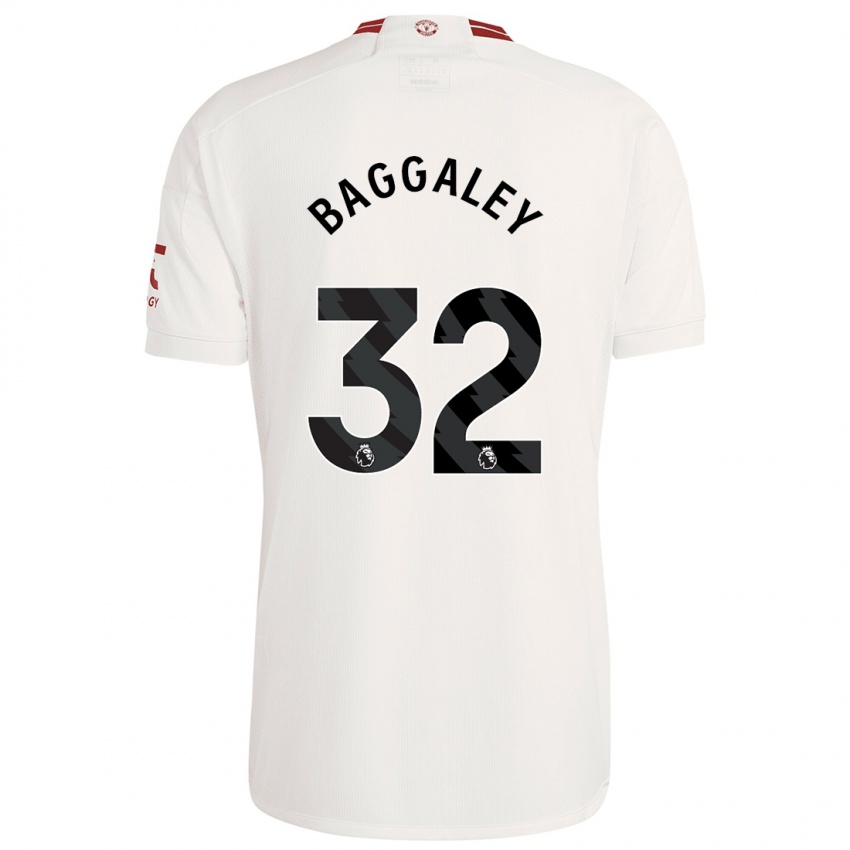 Gyermek Sophie Baggaley #32 Fehér Harmadik Számú Jersey 2023/24 Mez Póló Ing