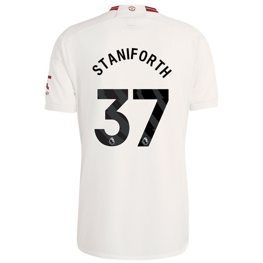 Gyermek Lucy Staniforth #37 Fehér Harmadik Számú Jersey 2023/24 Mez Póló Ing