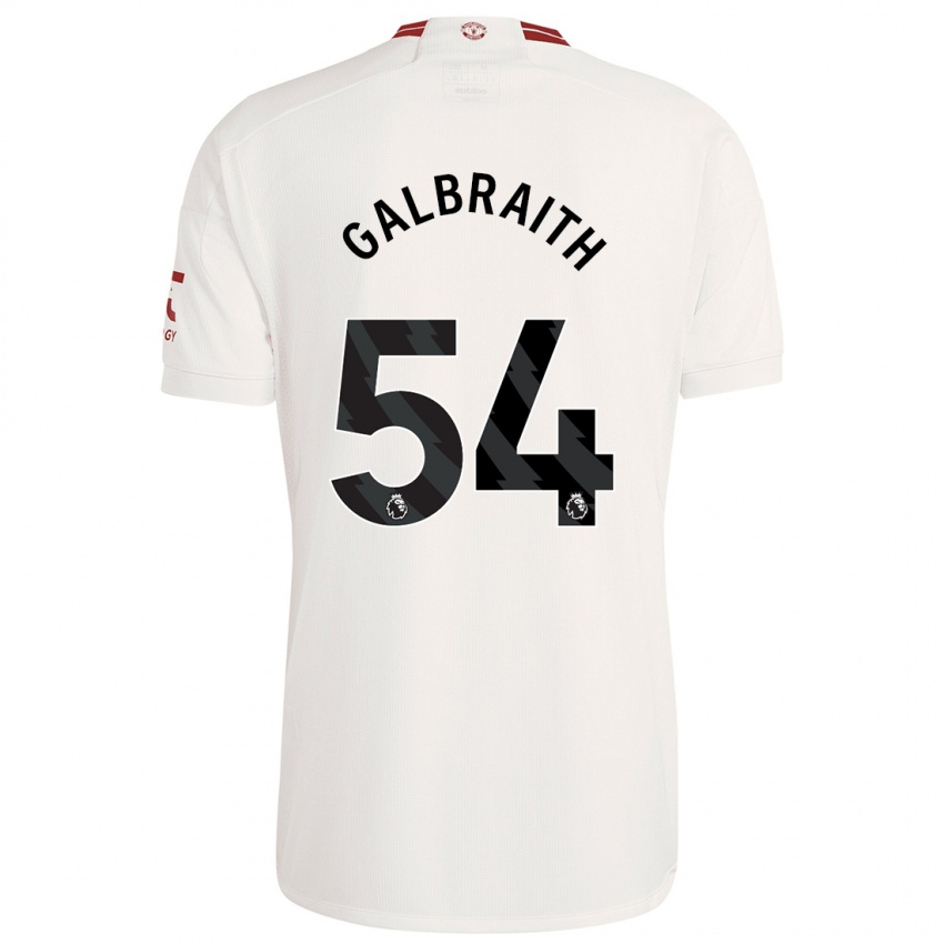 Gyermek Ethan Galbraith #54 Fehér Harmadik Számú Jersey 2023/24 Mez Póló Ing